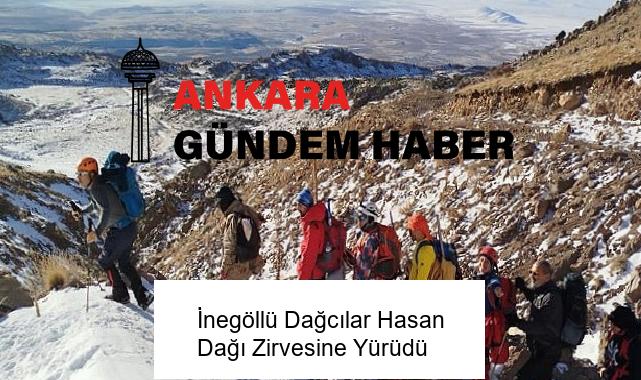 İnegöllü Dağcılar Hasan Dağı Zirvesine Yürüdü