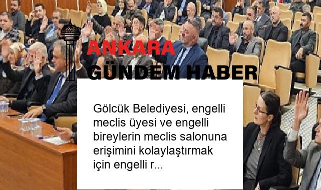 Gölcük Belediyesi, engelli meclis üyesi ve engelli bireylerin meclis salonuna erişimini kolaylaştırmak için engelli rampası yapımını tamamladı