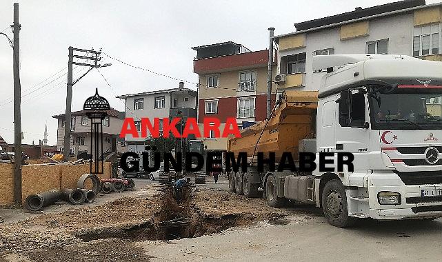 Gebze’de başlatılan altyapı çalışmaları gece gündüz demeden devam ediyor