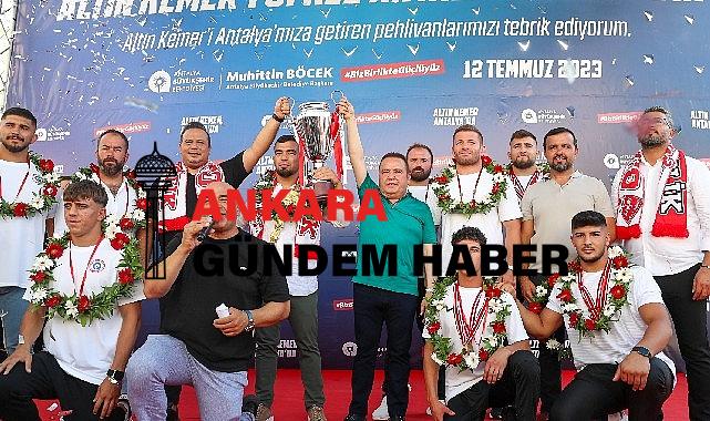 Kırkpınar Başpehlivanı Yusuf Can Zeybek’e coşkulu karşılama