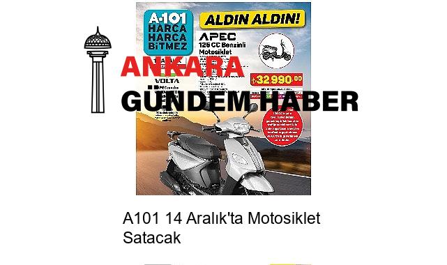 A101 14 Aralık’ta Motosiklet Satacak