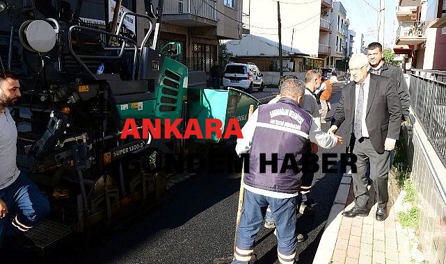 Karabağlar’da asfaltlama çalışmaları tam gaz sürüyor