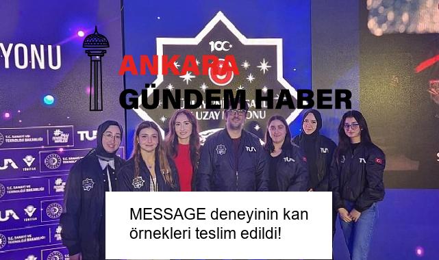 MESSAGE deneyinin kan örnekleri teslim edildi!