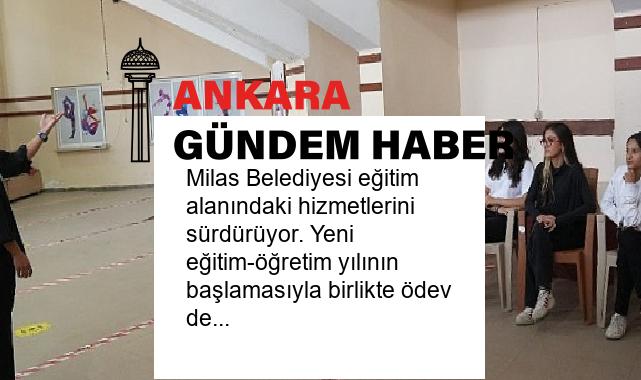 Milas Belediyesi eğitim alanındaki hizmetlerini sürdürüyor. Yeni eğitim-öğretim yılının başlamasıyla birlikte ödev destek ve beceri kurslarına kayıt yaptıran öğrenciler için ders zili çaldı.