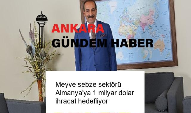 Meyve sebze sektörü Almanya’ya 1 milyar dolar ihracat hedefliyor