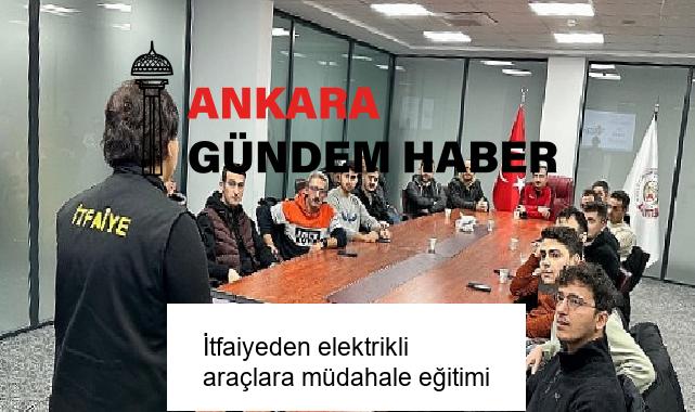 İtfaiyeden elektrikli araçlara müdahale eğitimi