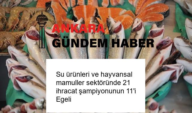 Su ürünleri ve hayvansal mamuller sektöründe 21 ihracat şampiyonunun 11’i Egeli
