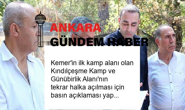 Kemer’in ilk kamp alanı olan Kındılçeşme Kamp ve Günübirlik Alanı’nın tekrar halka açılması için basın açıklaması yapıldı.