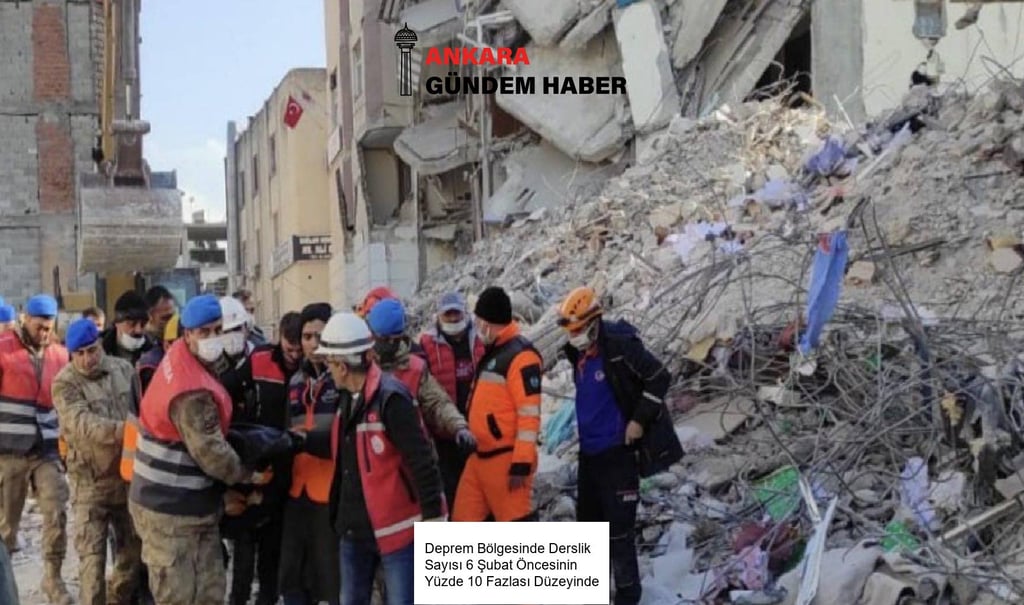 Deprem Bölgesinde Derslik Sayısı 6 Şubat Öncesinin Yüzde 10 Fazlası Düzeyinde