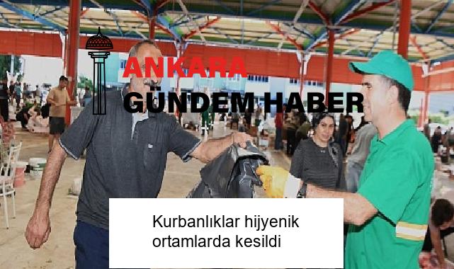 Kurbanlıklar hijyenik ortamlarda kesildi