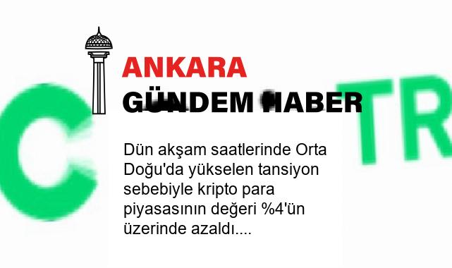 Dün akşam saatlerinde Orta Doğu’da yükselen tansiyon sebebiyle kripto para piyasasının değeri %4’ün üzerinde azaldı.