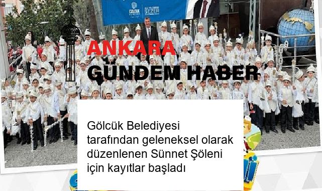 Gölcük Belediyesi tarafından geleneksel olarak düzenlenen Sünnet Şöleni için kayıtlar başladı