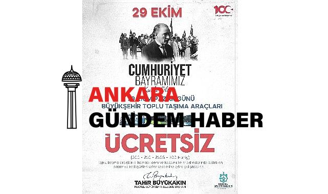 Kocaeli Büyükşehir’den 29 Ekim’de ücretsiz ulaşım