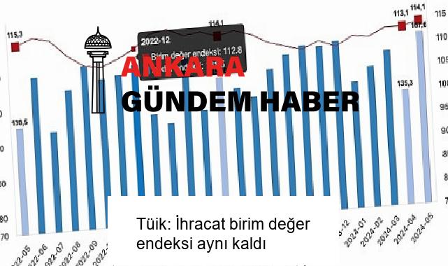 Tüik: İhracat birim değer endeksi aynı kaldı