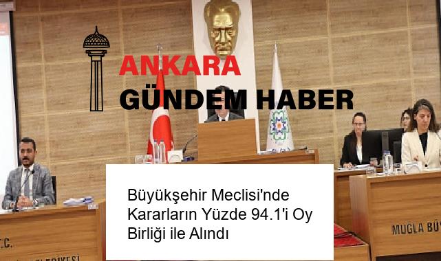 Büyükşehir Meclisi’nde Kararların Yüzde 94.1’i Oy Birliği ile Alındı