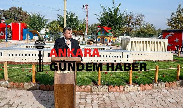 Kınık Belediyesi Çocuk Köyü’nde 10 Kasım Anıtkabir Miniatürk”