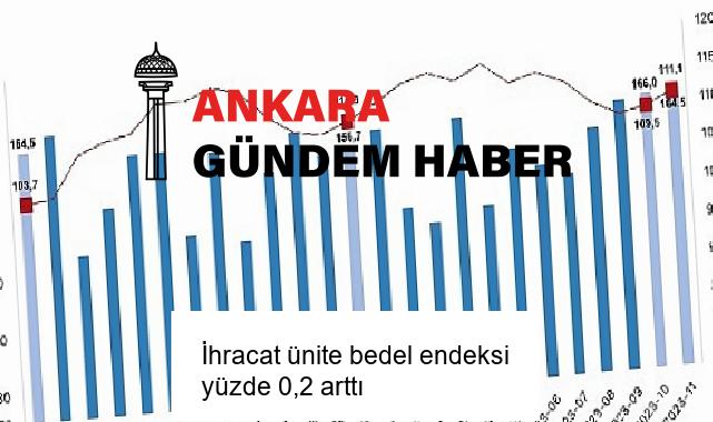 İhracat ünite bedel endeksi yüzde 0,2 arttı