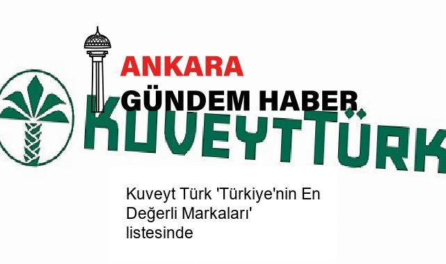 Kuveyt Türk ‘Türkiye’nin En Değerli Markaları’ listesinde