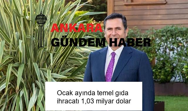 Ocak ayında temel gıda ihracatı 1,03 milyar dolar