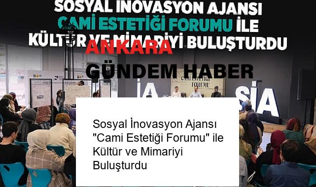 Sosyal İnovasyon Ajansı “Cami Estetiği Forumu” ile Kültür ve Mimariyi Buluşturdu