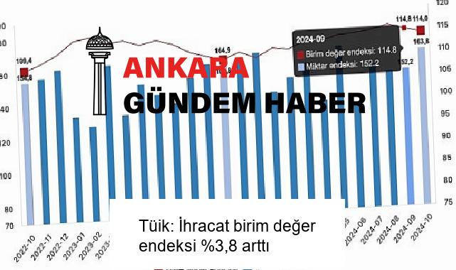 Tüik: İhracat birim değer endeksi %3,8 arttı