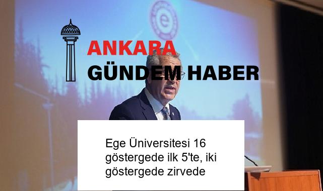 Ege Üniversitesi 16 göstergede ilk 5’te, iki göstergede zirvede