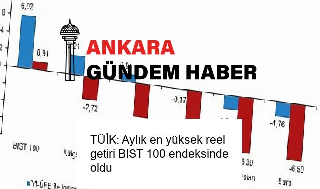 TÜİK: Aylık en yüksek reel getiri BIST 100 endeksinde oldu