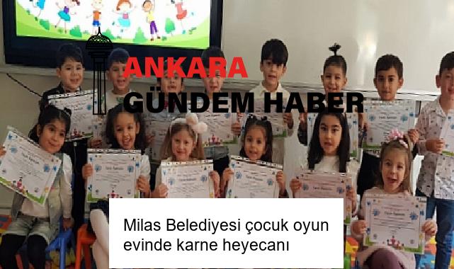 Milas Belediyesi çocuk oyun evinde karne heyecanı