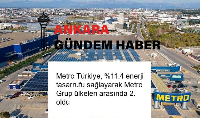 Metro Türkiye, %11.4 enerji tasarrufu sağlayarak Metro Grup ülkeleri arasında 2. oldu