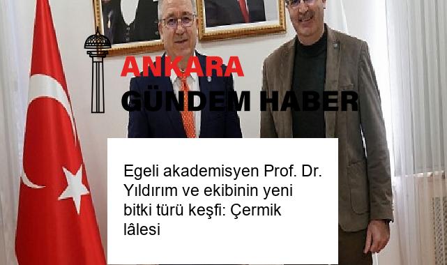 Egeli akademisyen Prof. Dr. Yıldırım ve ekibinin yeni bitki türü keşfi: Çermik lâlesi