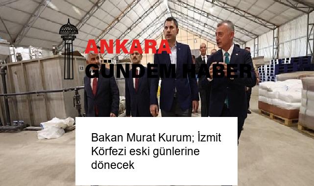Bakan Murat Kurum; İzmit Körfezi eski günlerine dönecek