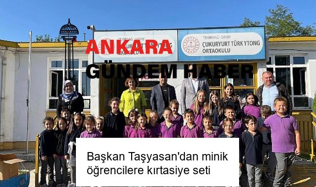 Başkan Taşyasan’dan minik öğrencilere kırtasiye seti