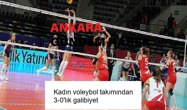 Kadın voleybol takımından 3-0’lık galibiyet