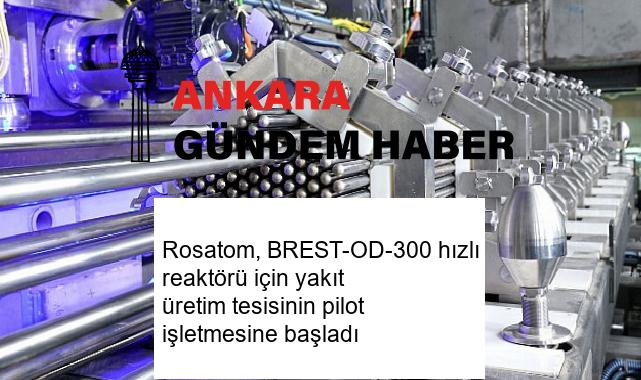 Rosatom, BREST-OD-300 hızlı reaktörü için yakıt üretim tesisinin pilot işletmesine başladı