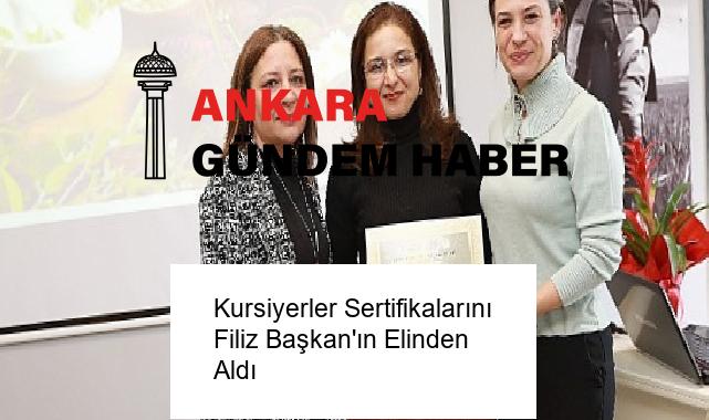 Kursiyerler Sertifikalarını Filiz Başkan’ın Elinden Aldı