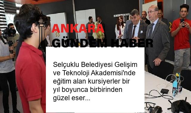 Selçuklu Belediyesi Gelişim ve Teknoloji Akademisi’nde eğitim alan kursiyerler bir yıl boyunca birbirinden güzel eserler ortaya çıkardı