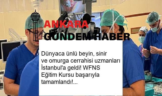 Dünyaca ünlü beyin, sinir ve omurga cerrahisi uzmanları İstanbul’a geldi! WFNS Eğitim Kursu başarıyla tamamlandı!