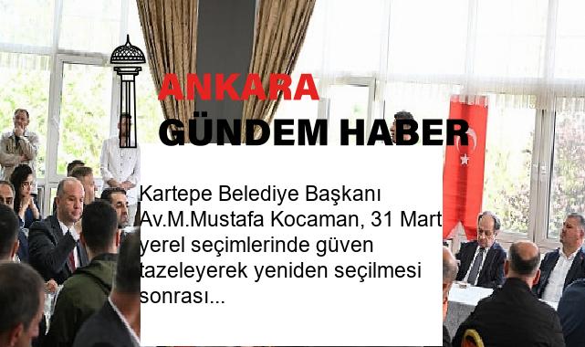 Kartepe Belediye Başkanı Av.M.Mustafa Kocaman, 31 Mart yerel seçimlerinde güven tazeleyerek yeniden seçilmesi sonrasında yeni dönem çalışmalarına hızla devam ediyor.