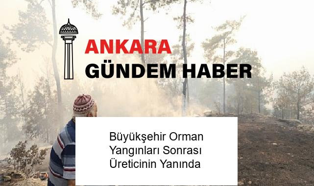 Büyükşehir Orman Yangınları Sonrası Üreticinin Yanında