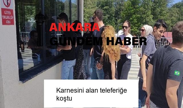 Karnesini alan teleferiğe koştu