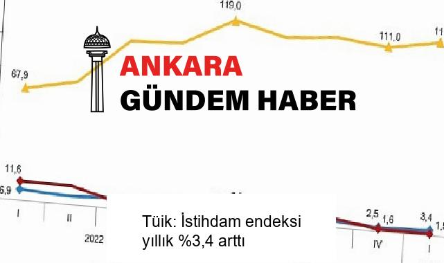 Tüik: İstihdam endeksi yıllık %3,4 arttı