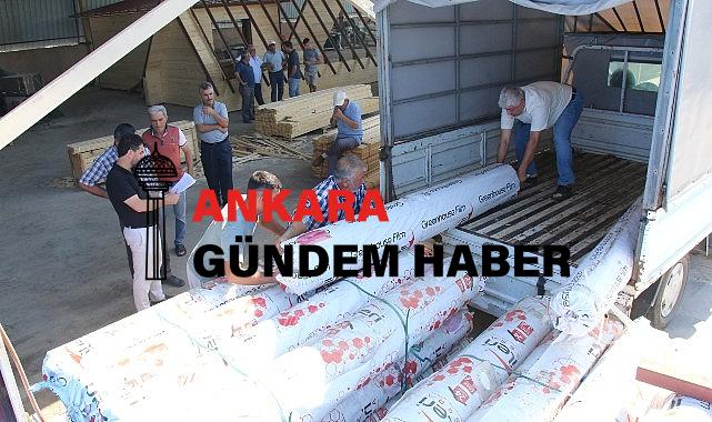 Antalya Büyükşehir’den Aksulu çiftçilere sera naylonu yardımı