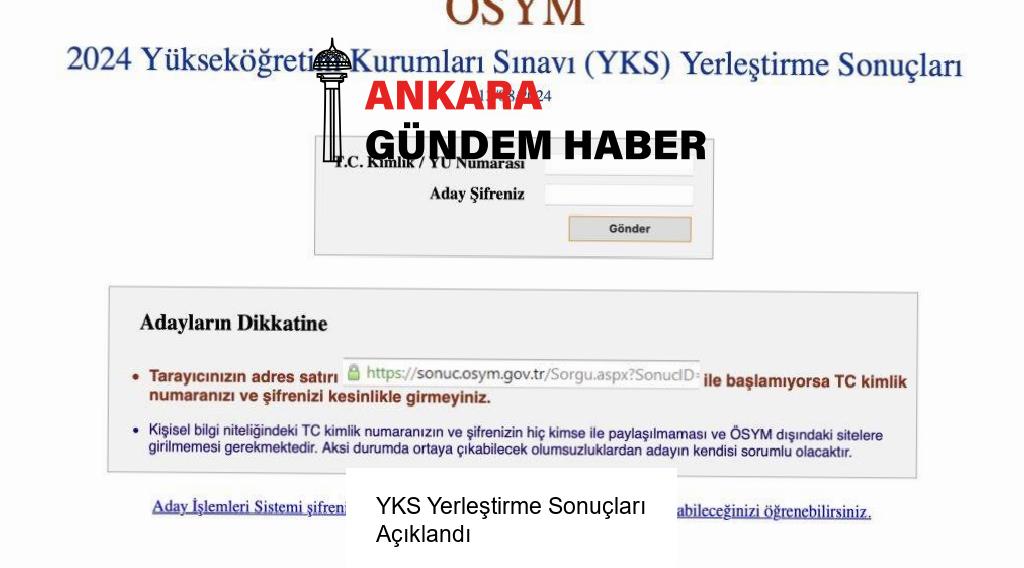 YKS Yerleştirme Sonuçları Açıklandı