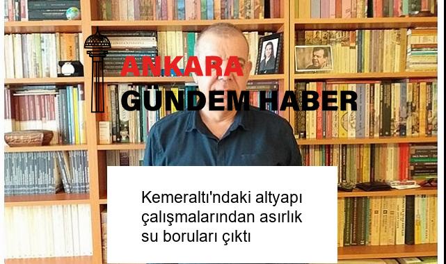 Kemeraltı’ndaki altyapı çalışmalarından asırlık su boruları çıktı