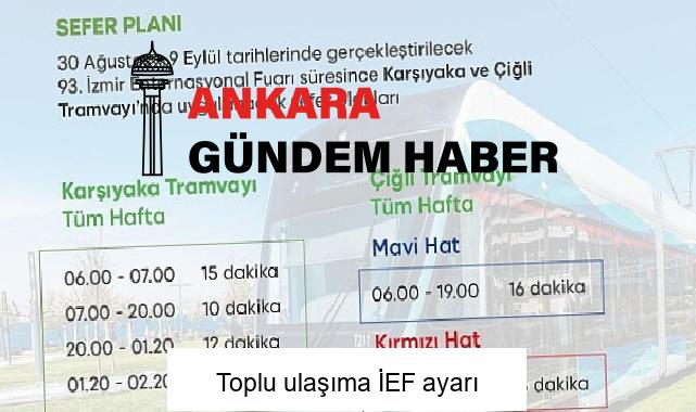 Toplu ulaşıma İEF ayarı