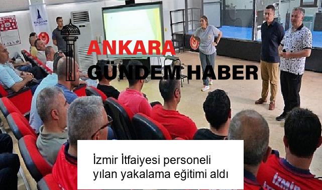İzmir İtfaiyesi personeli yılan yakalama eğitimi aldı