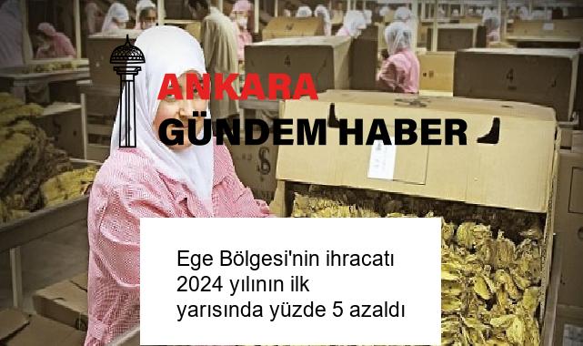 Ege Bölgesi’nin ihracatı 2024 yılının ilk yarısında yüzde 5 azaldı