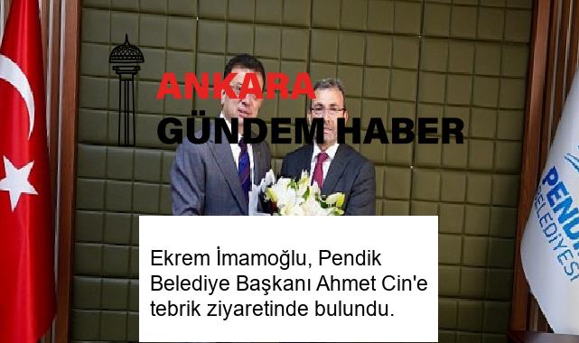 Ekrem İmamoğlu, Pendik Belediye Başkanı Ahmet Cin’e tebrik ziyaretinde bulundu.