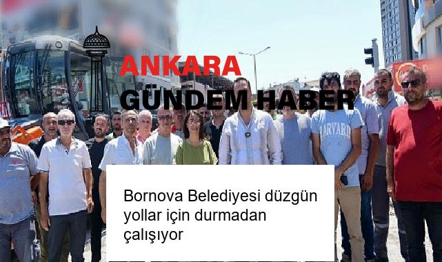Bornova Belediyesi düzgün yollar için durmadan çalışıyor