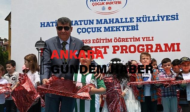 Selçuklu Belediyesi Hatice Hatun Külliyesi Çocuk Mektebinde 4-6 yaş kümesinde eğitim alan öğrenciler için mezuniyet merasimi düzenledi